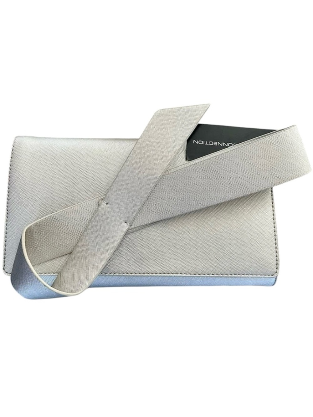 French Connection Metallic Silver Clutch